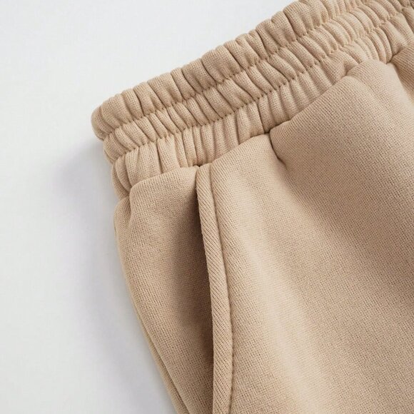 Khaki Casual Women's Solid Color 2-Piece Set - Picture 7 of 7